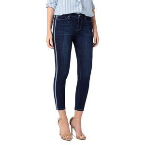 Liverpool Abby Side Stripe Crop Skinny Jeans Fremont LM7110f80 size 4 27